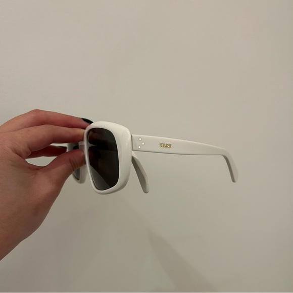 CELINE CL40073I White Gray Plastic Oversized Sunglasses Unisex Eyewear Designer - Picture 4 of 9